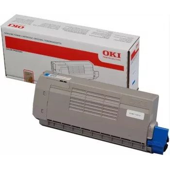 OKI 43866107 originele cyaan toner, 10.000 pagina's, voor C5850/C5950/MC560 serie