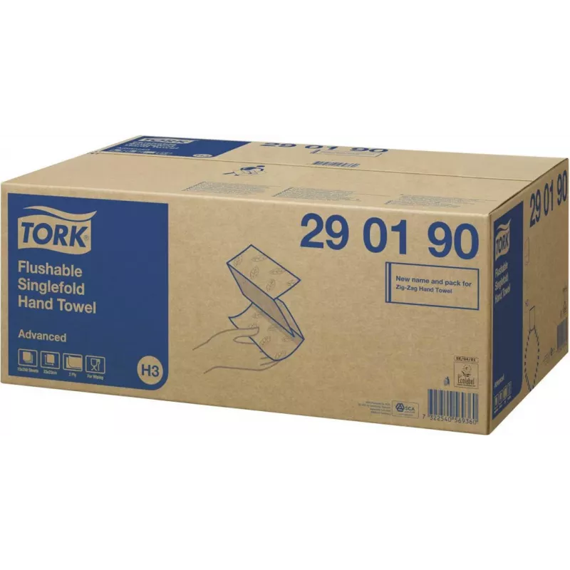 Tork 290190 Advanced 2-laags handdoekrol, wit, 150 m, 6 rollen