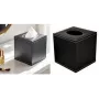 DEFLECTO DEFTISSQU vierkante kunstlederen tissuebox-hoes in zwart