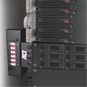 ACT Zero U multifunctionele houder FA2133 – 19 inch rackmontage, staal, zwart
