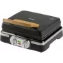 DOMO DO9281W Inky Black Belgisch wafelijzer, 1600 W, antiaanbak, instelbare thermostaat, cool-touch handgreep, verticale opberging