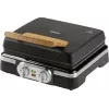 DOMO DO9281W Inky Black Belgisch wafelijzer, 1600 W, antiaanbak, instelbare thermostaat, cool-touch handgreep, verticale opberging