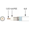 Televes SK6Fplus coaxkabel 100 m wit drievoudig afgeschermd 75 Ohm