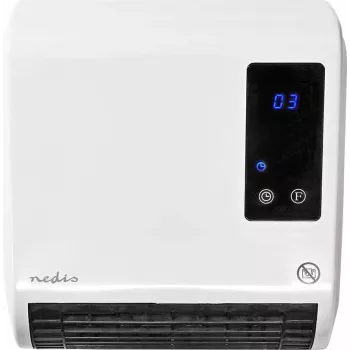Nedis HTBA20WT keramische heteluchtkachel 1500 W wit/grijs voor tot 20 m²