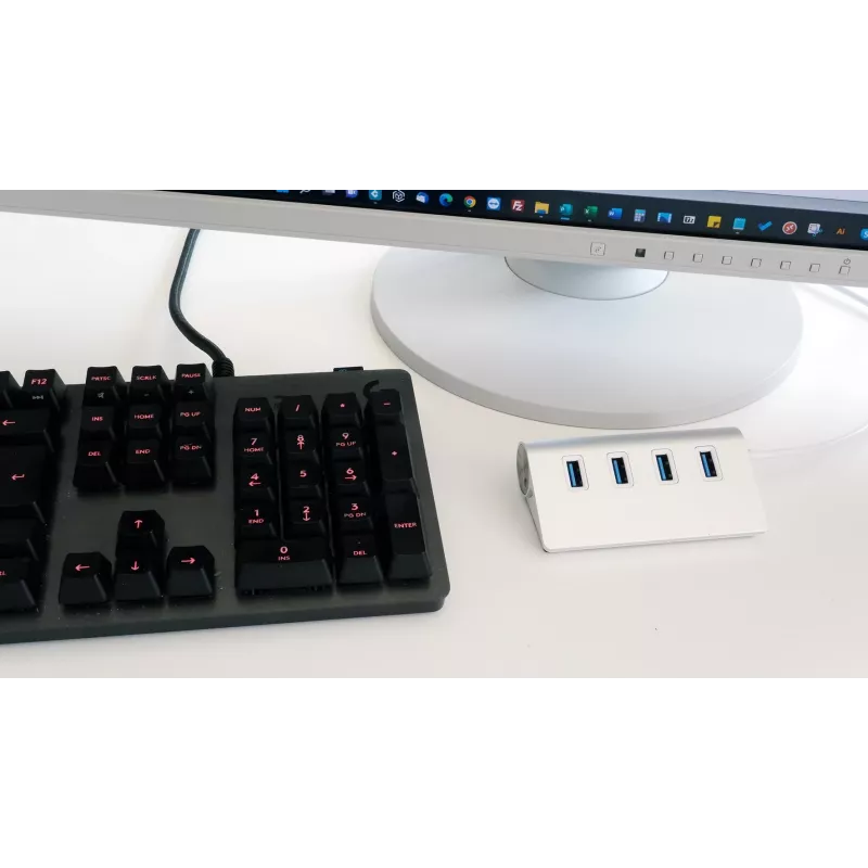 EXSYS EX-1134-2 USB 3.2 Gen 1 4-poorts hub met USB-C-kabel en USB-A-adapter