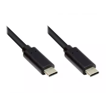 EXSYS EX-K1585-0.5 USB-C naar USB-C kabel 0,5m zwart