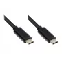 EXSYS EX-K1585-0.5 USB-C naar USB-C kabel 0,5m zwart