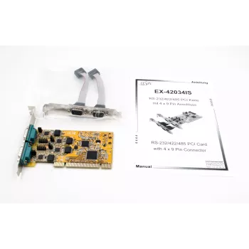 EXSYS EX-42034IS 4-poorts RS-232/422/485 PCI seriële kaart met overspanningsbeveiliging en optische isolatie