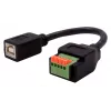 EXSYS EX-49130 USB 2.0 adapter USB-B bus naar 5-pins terminalblock met drukknop, 15 cm