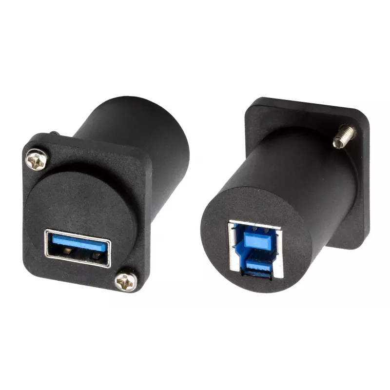 EXSYS EX-49155 USB 3.2 Gen 1 D-type inbouwadapter, USB-A bus naar USB-B bus