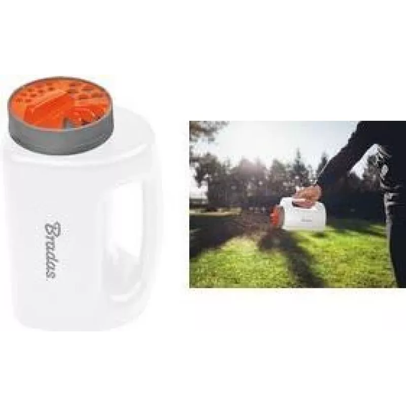 Bradas handmatige mini-strooier WHITE LINE, 2 liter, wit/antraciet, kunststof, ergonomische greep, 1 stuk (WL-SE101)