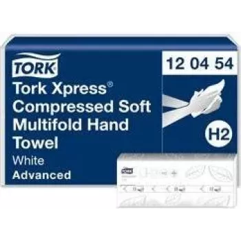TORK Xpress Multifold handdoekpapier, 212 x 320 mm, W-vouw-systeem H2, Advanced, tissue, gebosseleerd, wit - 1 bundel (600454)