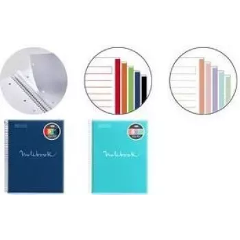 MIQUELRIUS Collegeblok notitieboek EMOTIONS, DIN A5, roze geruit, 120 vel, 90 g/m² wit papier, spiraalband, 4-voudig geperforeerd, 1 stuk (MR46105)