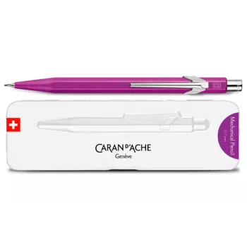 CARAN D'ACHE 844 Colormat-X vulpotlood 0,7 mm, paarse satijnen aluminium zeshoekige behuizing 844.605