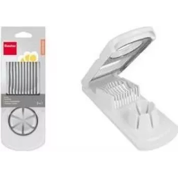 Metaltex universele eiersnijder, ABS-kunststof, zilver/wit, 1 stuk (204510014)