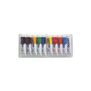 GIOTTO Extra Fine gouache kleurenset, 10 x 10 ml aluminiumtubes, verschillende kleuren F30190000