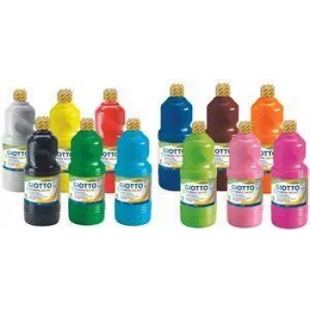 GIOTTO gouacheverf SCHOOLVERF, 1000 ml, verschillende kleuren, gebruiksklaar, mengbaar, wasbaar - 1 stuk (F535600)