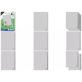 Kangaro ECO A4 kartonnen registerbladen, genummerd 1-52, 4-voudig geperforeerd, grijs K452C