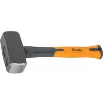 Bradas DIY-HF5100 vuisthamer, 1000 g kop, antraciet/oranje, 280 mm glasvezelsteel met antislip TPR-greep, 1 stuk