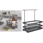 Metaltex Tokyo LAVA spoelbak-organizer, matzwart, metaal, roestbestendig, stootvast, 1 stuk 352902000