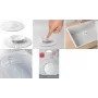 Metaltex universele siliconen afvoerafdekking 2-in-1 met zeef en stop, wit 297558000