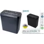 PAVO strokenversnipperaar 12 vel, 6 mm stroken, 220 mm invoer, 18 L bak, zwart (8000784)