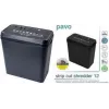 PAVO strokenversnipperaar 12 vel, 6 mm stroken, 220 mm invoer, 18 L bak, zwart (8000784)
