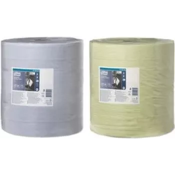 TORK industriële reinigingspapierrol, 3-laags, groen, 340 m, geperforeerd, gebosseleerd, 1 rol (129364)