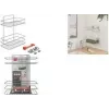 Metaltex Reflex LUXY dubbele handdoekhouder met plank, VacuumFix zuignapmontage, zilver 403342000