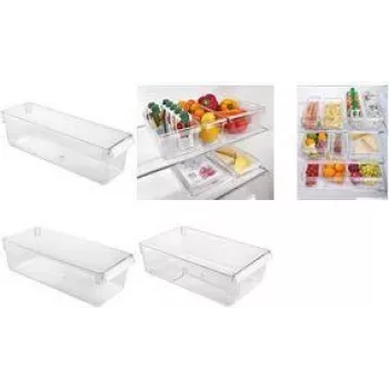 Metaltex Frigo-System organizer, klein, transparant, polystyreen (PS), voor koelkastorganisatie, 1 stuk 235405000