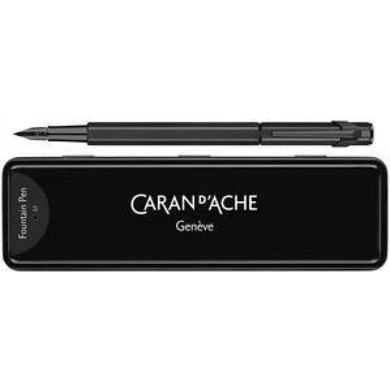 Caran d'Ache 849 Black Code vulpen, middelste pen, matzwart 840.496