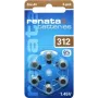 Renata ZA312 zink-lucht hoortoestelbatterij PR41 165 mAh 1,4 V 6-pack ZA312.DP6 0HG