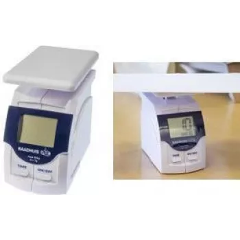 RAADHUIS RD-351143 digitale postweegschaal 500 g, 1 g verdeling, wit/blauw kunststof, tara, aan/uit, batterijgevoed