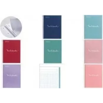 MIQUELRIUS collegeblok notitieboek EMOTIONS, DIN A4, rood Seyès, 80 vel, 90 g/m², wit papier, 1-pack (MR2106)