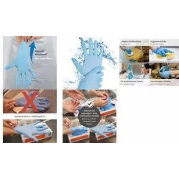 HYGOSTAR Rapid-On nitril handschoenen, XL, blauw, poedervrij, 1 paar 270306