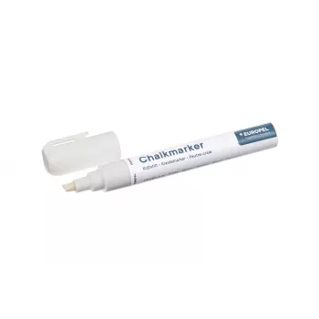 EUROPEL krijtmarker 6 mm, wit, ronde-/wigpunt, blisterverpakking (1 stuk) 356505