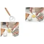 Metaltex Arizona Deense deegsnijder met beukenhouten handgreep, bruin/zilver 238412000