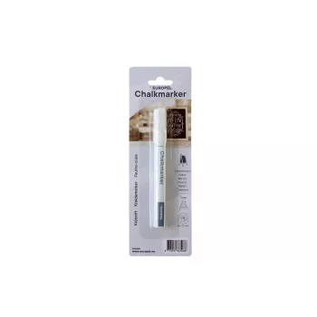 EUROPEL krijtmarker 3 mm, wit, ronde of wigpunt, blisterverpakking (1 stk.) 356508