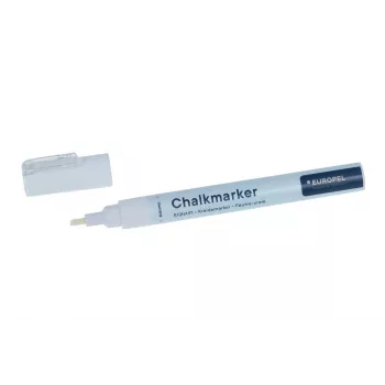 EUROPEL krijtmarker 3 mm, wit, ronde of wigpunt, blisterverpakking (1 stk.) 356508