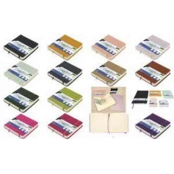 KANGARO K-861250 schetsboek, 80 vel, 120 x 120 mm, felroze PU-hardcover, crèmekleurig 140 g/m² papier