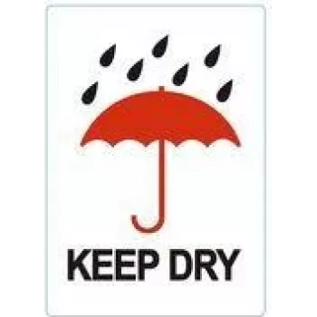RILLPRINT KEEP DRY permanent hechtende waarschuwingsetiketten, wit/rood/zwart, 74 x 105 mm, 500 etiketten per rol 76960
