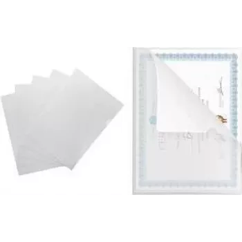 PAVO A4 heldere gegraveerde PP documenten-display-hoes, boven & rechts open, duimuitsparing, 0,10 mm, 1 stuk 8020638