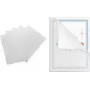 PAVO A4 heldere gegraveerde PP documenten-display-hoes, boven & rechts open, duimuitsparing, 0,10 mm, 1 stuk 8020638