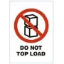 RILLPRINT DO NOT TOP LOAD permanent zelfklevende waarschuwingsetiketten, wit met rood/zwarte tekst, 74 x 105 mm, 500 etiketten per rol 76950