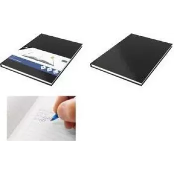 KANGARO K-5520 A4 notitieboek, 80 vel, gelinieerd, zwarte hardcover, 80 g/m²