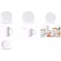Esmeyer Arcoroc EVERYDAY soepborden, 225 mm, wit hardglas, 6-delige set (384-3101)