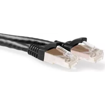ACT 15m LSZH S/FTP CAT6A snagless patchkabel, zwart (FB7915)