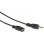 ACT AK2031 audiokabel 5 m 3,5 mm stekker naar stekker zwart