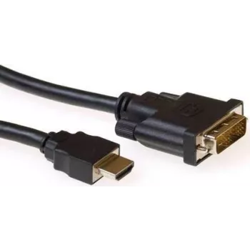ACT AK3739 HDMI A stekker naar DVI-D stekker single-link conversiekabel 1 m zwart
