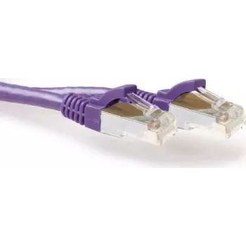 ACT Paarse 15m LSZH S/FTP CAT6A Snagless patchkabel FB8715
